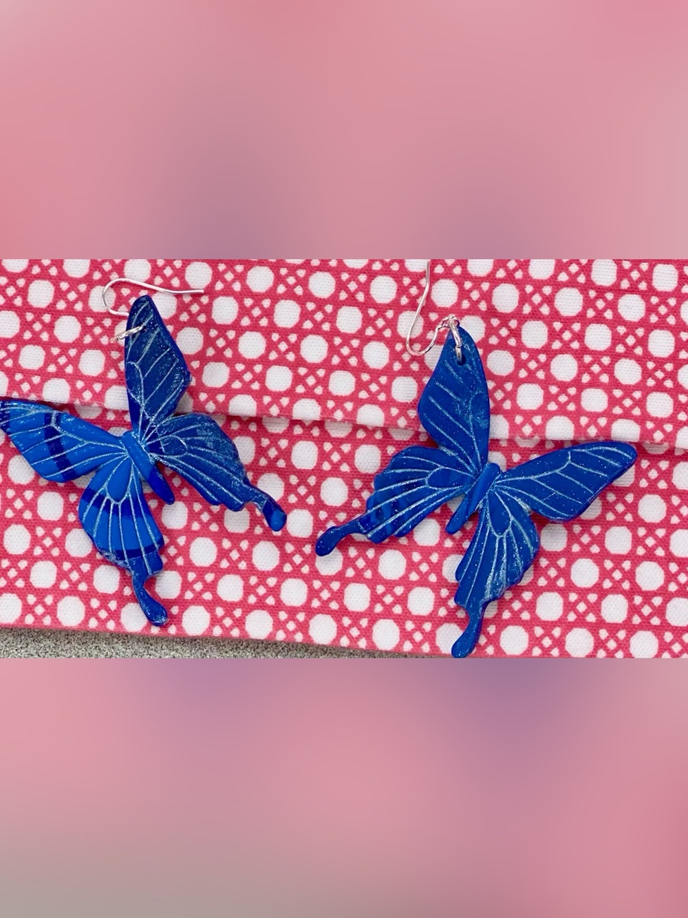 Handcrafted Blue Butterfly Drop Earrings - Women Jewelry Earrings